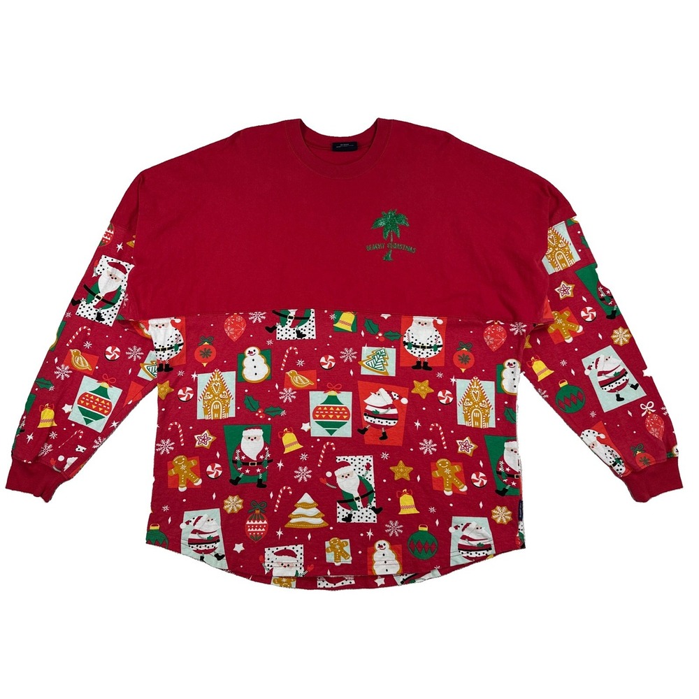 Spirit Jersey Mele Kalikimaka Hawaii Beachy Christmas Shirt Adult XL Red Holiday